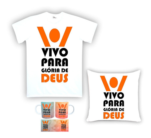 Kit Camiseta, Almofada E Caneca Religião 04