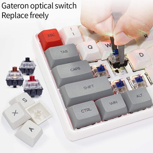 Teclado Mecánico Para Juegos Sk61 Gray Hotswap Con Int...
