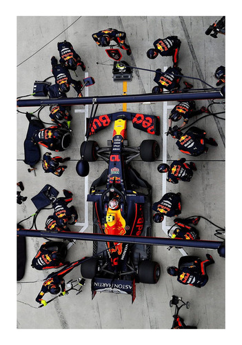 Póster Papel Fotográfico Redbull Formula I Sala Cuarto 60x80