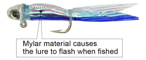 (02 Blue) - Yzd Silverside Minnow Crappie Jig 12pcs