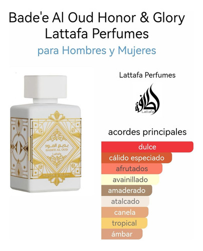 Perfume Árabe Lattafa Oud Honor Y Gloria Unisex 100ml