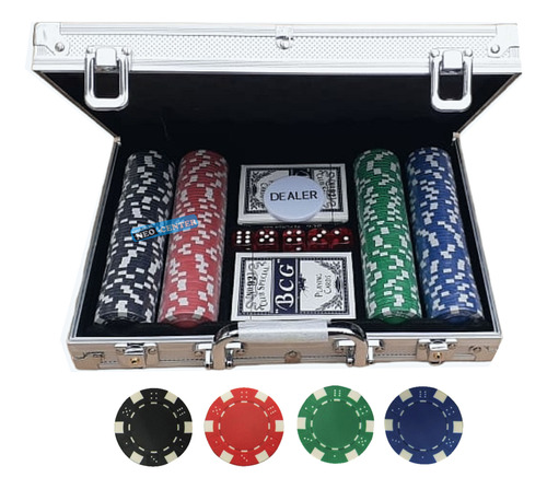 Poker Set  Maletín Con 200 Fichas Cd 500 300