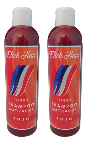 Shampoo Matizador Rojo Rojizos Etick Hair X 300ml - 2 Unid