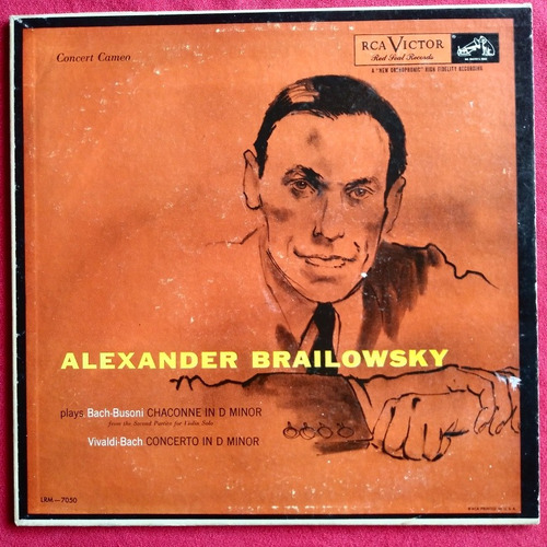 Alexander Brailowsky Plays Bach Busconi Vivaldi Lp 10'' Usa