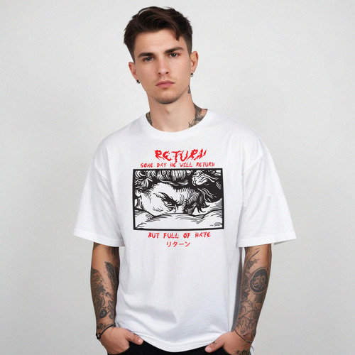 Playeras Hombres Lucifer Return Streetwear Oversize