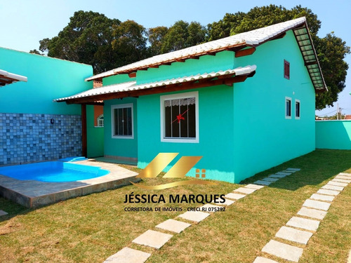Imagem 4 de 14 de Dl-102.2 Casa 2 Quartos, Área Gourmet E Piscina Em Unamar