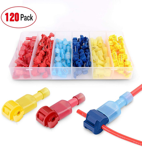 Nilight 120 Pcs/60 Pairs Quick Splice Wire Terminals T-tap S