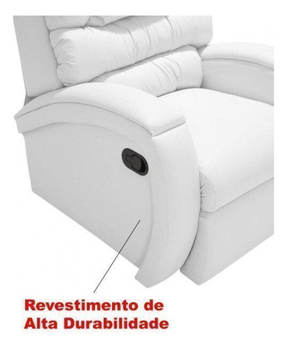 Poltrona De Amamentação Balanço Giro Couro Ef