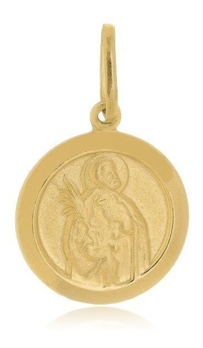 Pingente Ouro 18k Medalha São Pedro