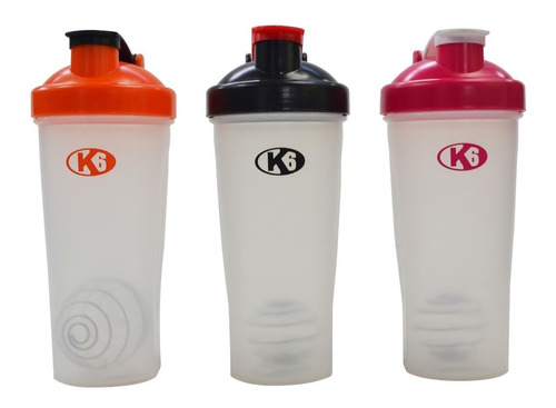 Vaso Mezclador De Proteína Shaker Termo 600ml K6 Fitness