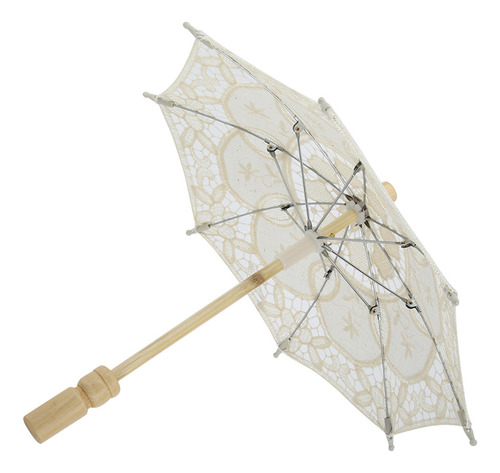 Guarda-chuva De Noiva Bordado Em Renda De Algodão Feito À