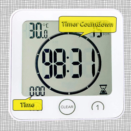 Timer À Prova Dágua Para Chuveiro, Relógio De Parede Do Ba