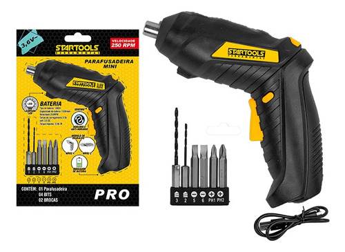 Mini Parafusadeira Recarregavel 3,6v Bivol Com Led Startools