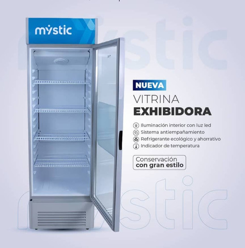  Nevera Exhibidora Vertical Mystic. 300l 