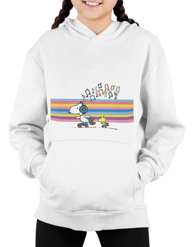 Poleron Infantil Niña Snoopy Charlie Brown Musica Estampado Algodon