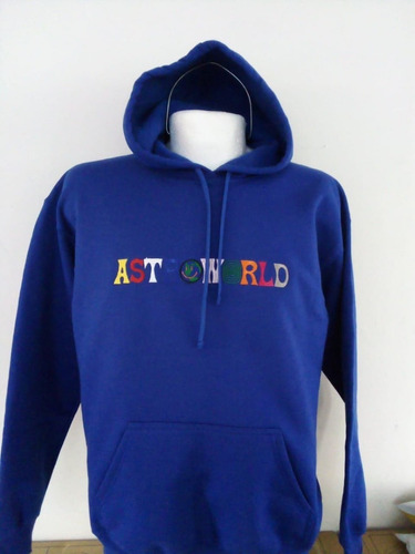 Sudadera Travis Scott Astroworld Hoodie Azul Rey