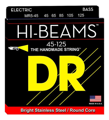 Cuerdas Bajo Dr 5 Cuerdas Modelo Mr-45-125 Hi-beams Medium