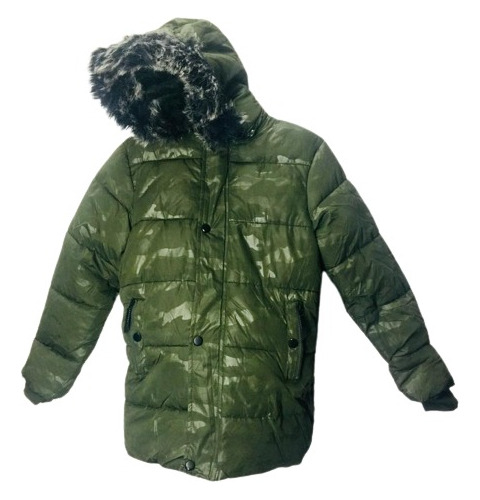 Chamarra Larga Cazadora Niño Brezee Verde Militar Pmlb-2335