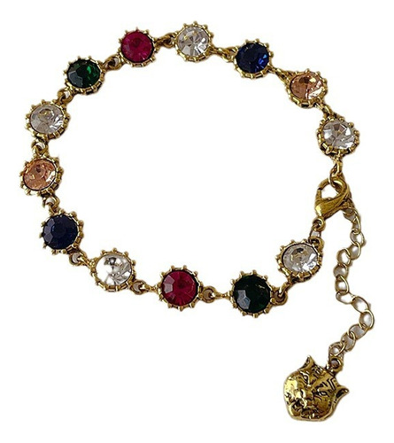 Collar Vintage Con Gemas, Pulsera Circular De Diamantes De C