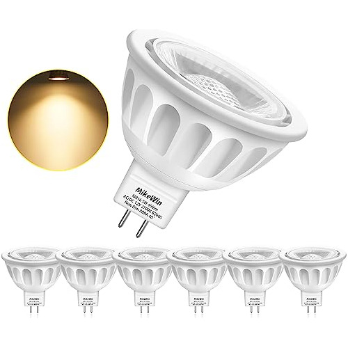 Paquete De 6 Bombillas Led Mr16, 5w 12v, Base Gu5.3 Bip...