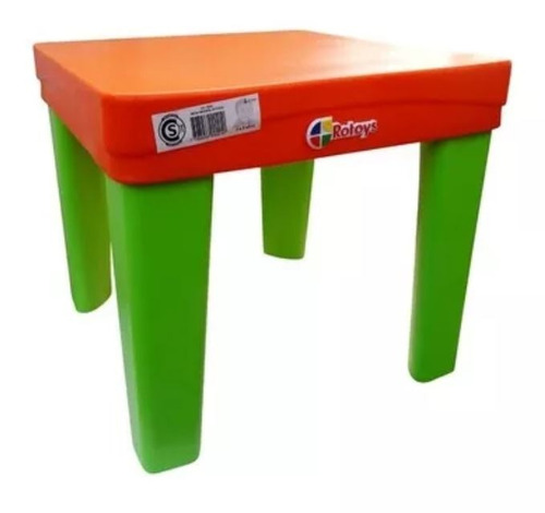 Sillas Bancos X2 + Mesa Mesita Infantil Int O Ext Rotoys