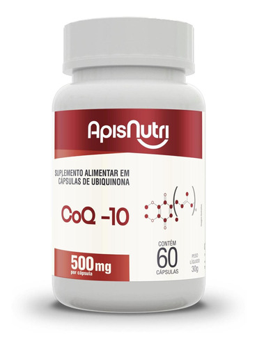 Coenzima Q10 60 Caps 500 Mg Apisnutri