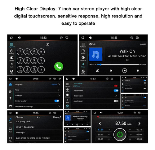 Reproductor De Mp5 Bt For Automóvil De 7 Pulgadas Receptor