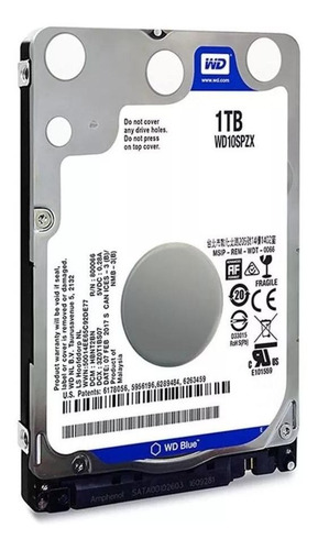 Disco rígido interno Western Digital WD10SPZX 1TB azul