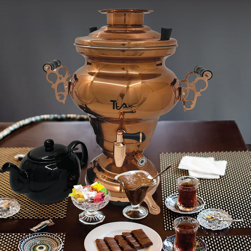 Ttak Houseware Samovar Eléctrico De Acero Inoxidable Con Dis