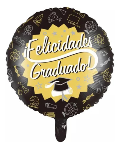 Globo Felicidades Graduado 45 Cm Egresados