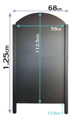 Pizarrón Doble Vista Grande 1.24x68 Menús, Promos, Etc.