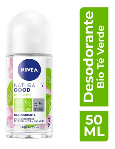 Desodorante En Roll On Nivea Naturally Good Con Aloe Vera 50ml