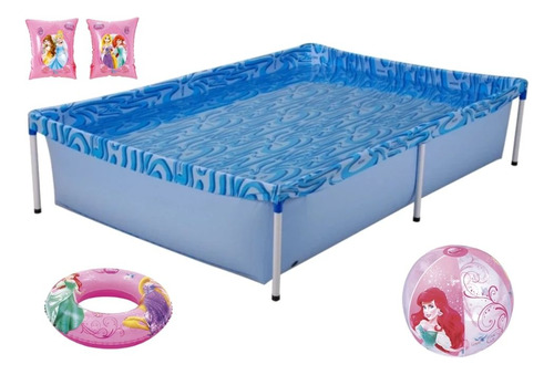 Kit Piscina De Armação 1000l + Boia De Braço + Boia E Bola P