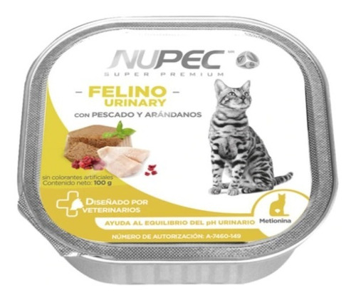 Alimento Húmedo Nupec Felino Adulto Urinary, Lata De 100g