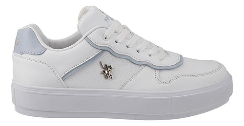 Zapato Tenis Pr768787 Liso Club Mujer Polo Team Horma Usual