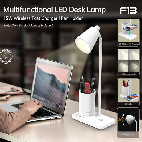 Lámpara De Escritorio Led Con Cargador Y Control Inalámbrico