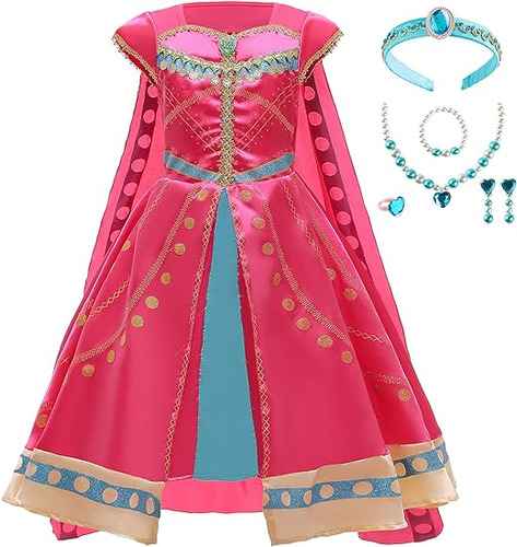 Disfraz Princesa Arabe Para Niñas Con Diadema Joyas Accesori