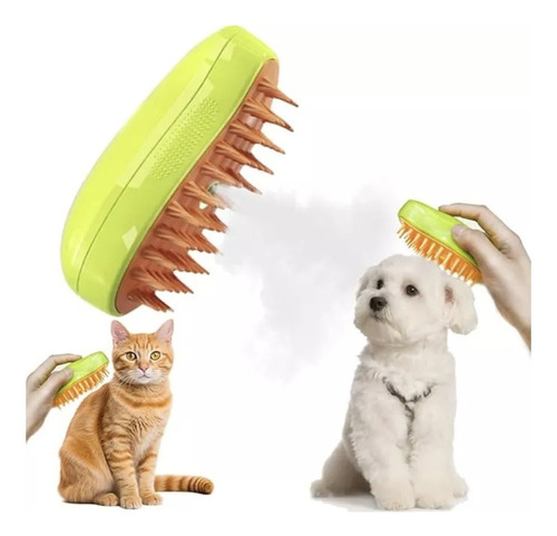 Cepillo Peine Con Vapor 3 En 1 Gatos Perros Mascotas Pro X