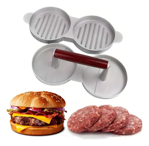 Molde de hambúrguer duplo Smash Burger Grey Double Press