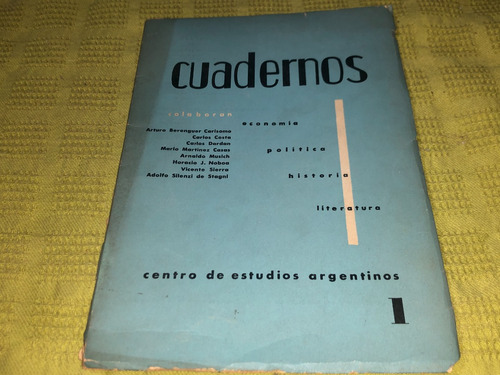 Revista Cuadernos 1 - Centro De Estudios Argentinos