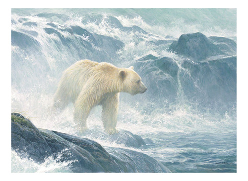 Rompecabezas Oso Polar En La Cascada 500 Pz Cobble Hill Naturaleza
