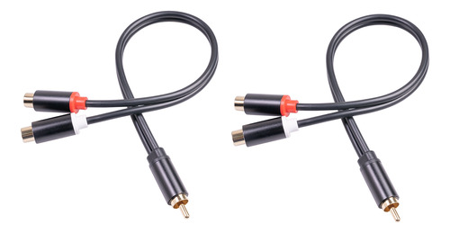 Adaptador Rca Macho A Dual 2 Rca Hembra, Divisor Estéreo Y A