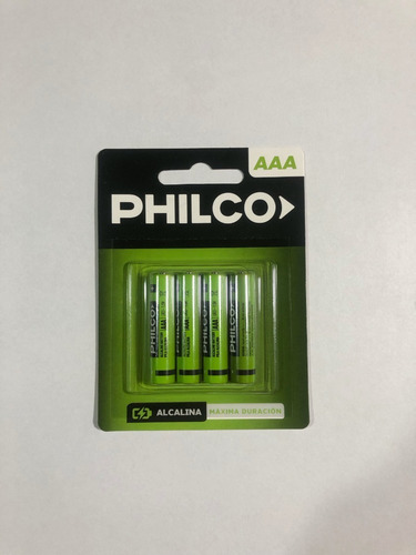 Imagen 2 de 2 de Pila alcalina AAA Philco por 4 unidades