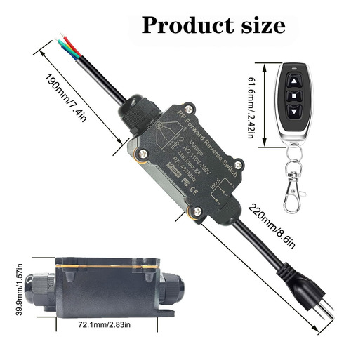 Interruptor De Control Remoto De Avance Y Retroceso Ac110v,i
