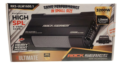 Amplificador Rock Series Clase D Ultumate Rks-1600.1 Potente Color Negro
