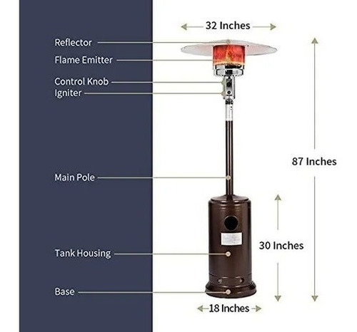 Imagen 5 de 6 de Estufa De Patio O Terraza Exterior / Calefacción A Gas
