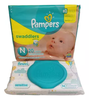 Pampers Pañales Swaddlers, Recién Nacidos, 20 Unidades