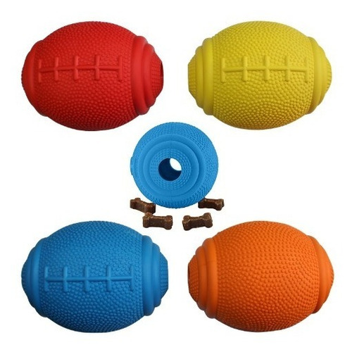 Juguete Pelota Rugby Para Snacks Perros- Petit Pet Shop