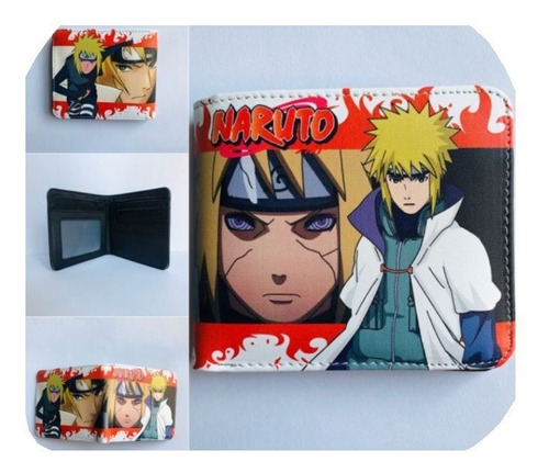 Billetera De Cuero 4to Hokage Minato Namikaze Naruto 