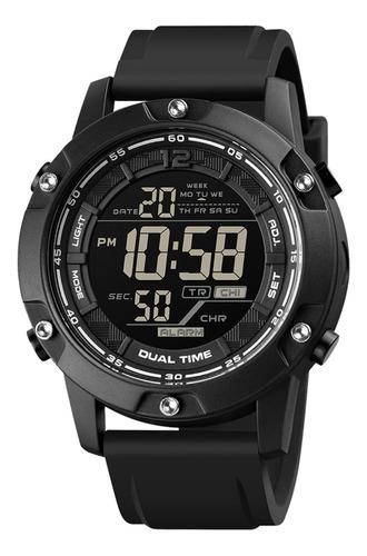 Reloj Deportivo Digital Burk 1762 Alarma Luz Cronometro ! Color de la malla Negro